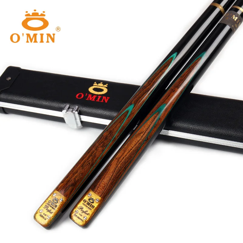 2018 New O'Min PERFECT Model 3/4 Snooker Cues 9.8mm Tips with 3 4 Snooker Cues Case (A/B/C) Set China