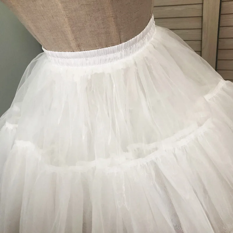 Lolita Cosplay Organza Ball Gown Short Petticoat Short Dress Petticoat Ballet Tutu Skirt Rockabilly Crinoline