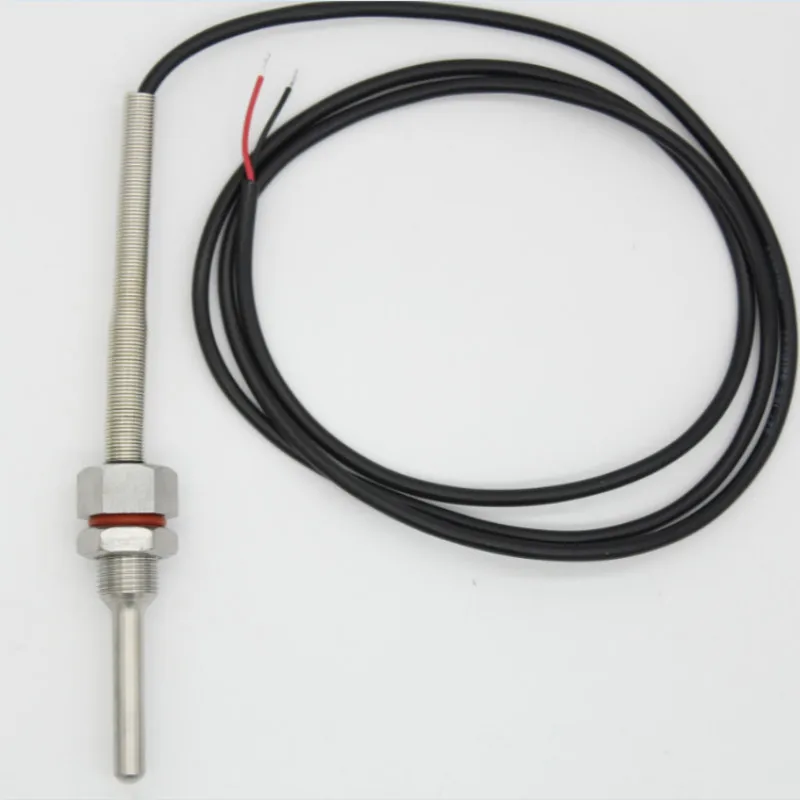 NTC 3950 10K Thermistor Temperature Sensor SUS304 OD 6mm Probe Wire 1m -40~150 Degree Thread M12X1 L35mm-300mm