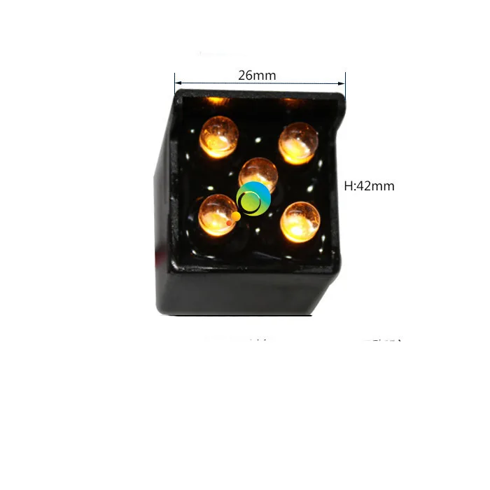 26mm Yellow color Epistar LED arrow board parts LED pixel cluster traffic signal light