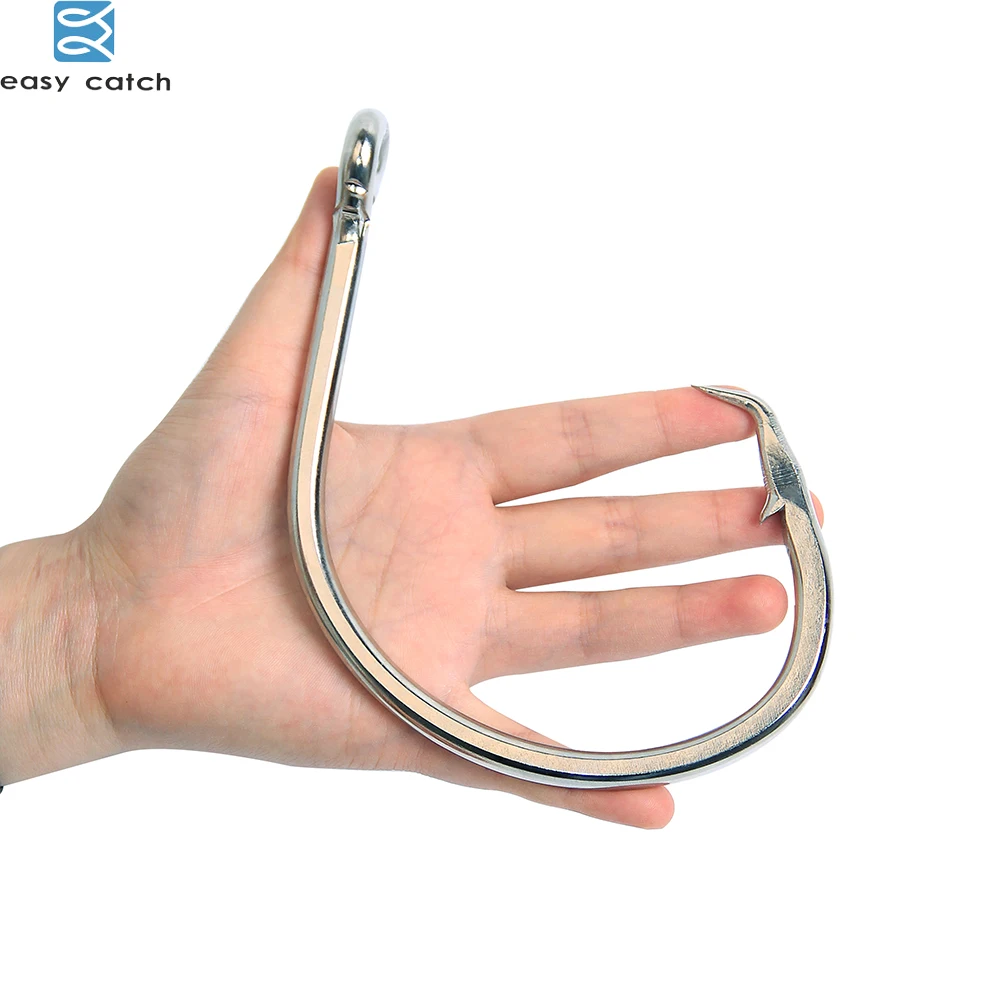 

Easy Catch size 28/0 Stainless Steel Fishing Hook Large Strong Thick Big Fish Tuna fishhooks