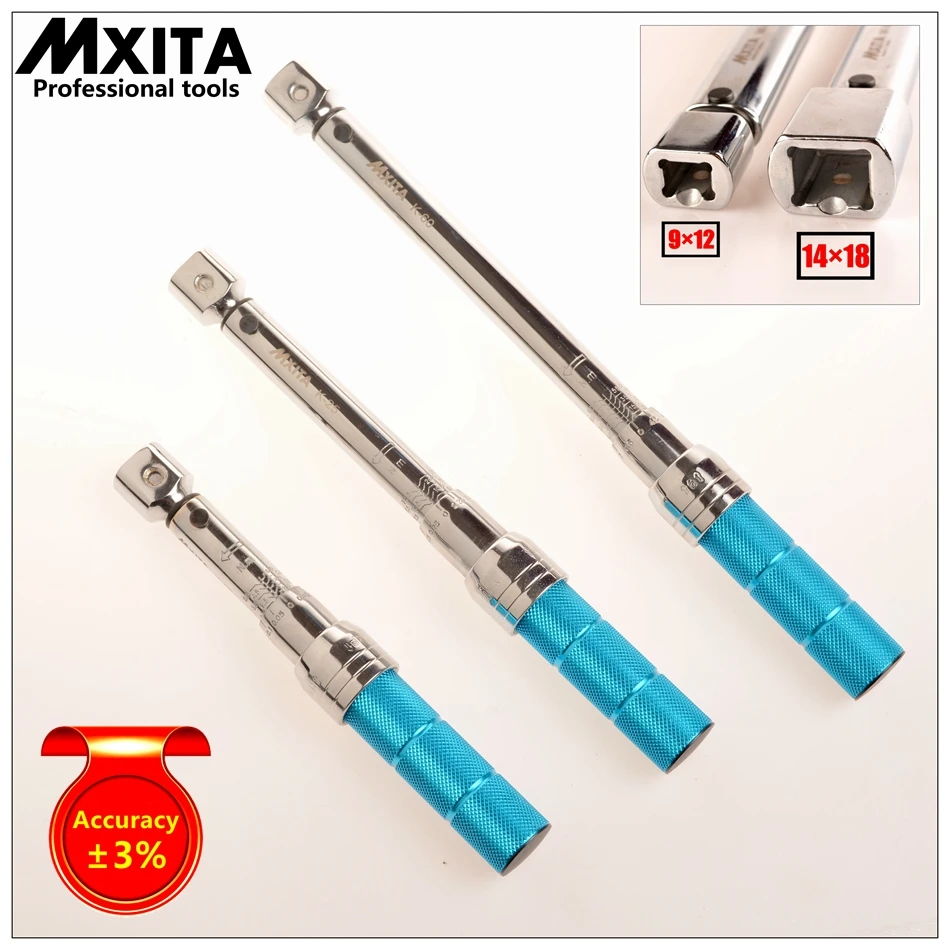 MXITA 9X12 1-6Nm Accuracy 3% High precision professional Adjustable Torque Wrench car Spanner  car Bicycle repair hand tools set