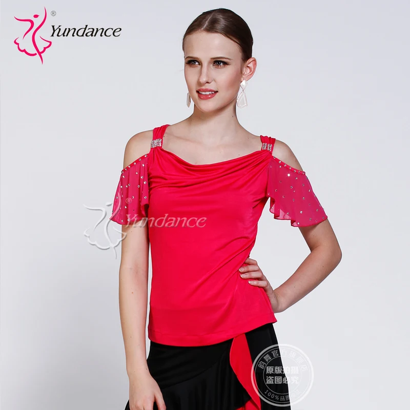 Customized Lady Latin Dancing Shirt Modern Dancing Shirt Waltz Valse Tango Galop Fox Trot Social Dance Suit  B-2679