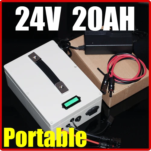 24V 20AH E Bike Li ion Battery Pack Waterproof Case 5V USB Port