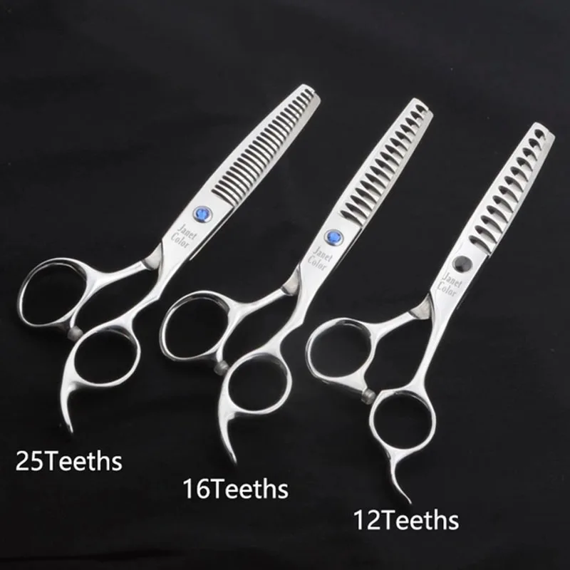 

6 Inch Professional Hairdressing Scissors Set Thinning Scissors Barber Salon Shears High Quality SUS440C 12/16/25 teeth