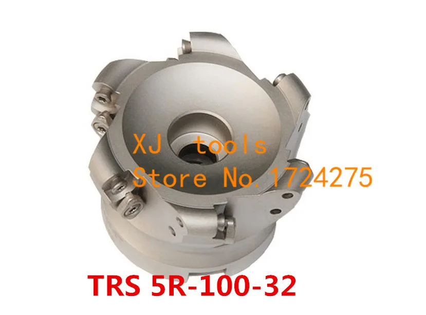 

TRS 5R-100-32-6T, round nose surface CNC milling cutter,milling cutter tools,Face Milling Cutter Head carbide Insert RDMT10T3