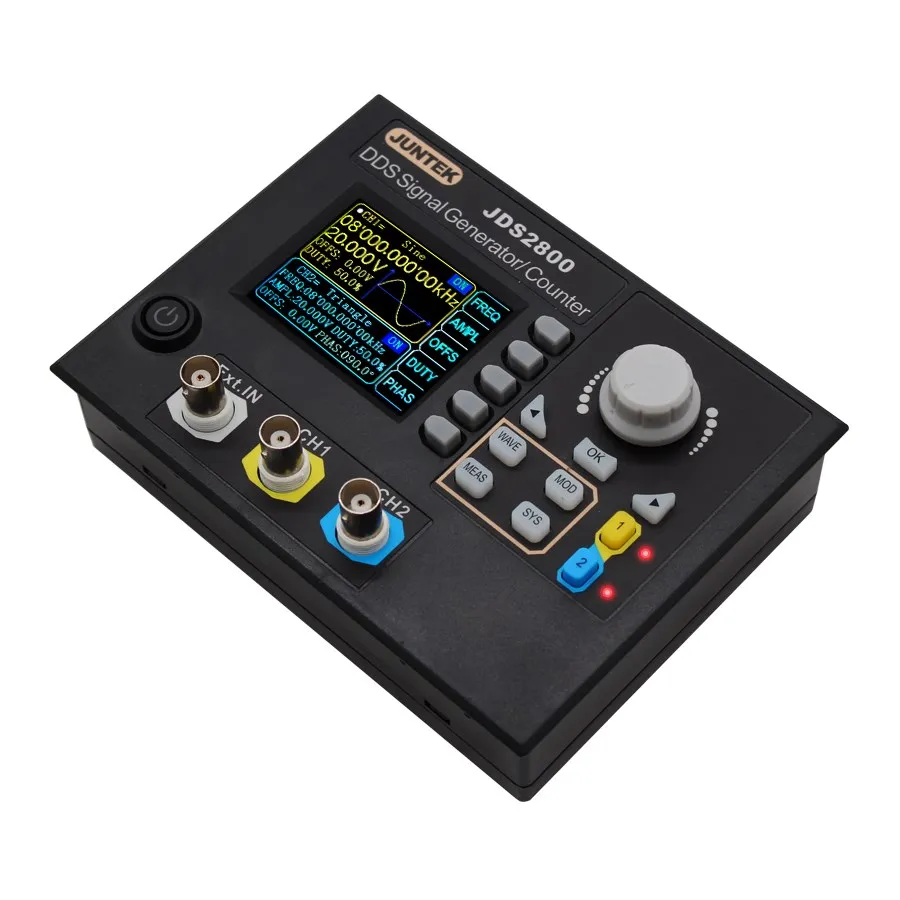 Imagem -04 - Juntek Jds2800 15m40m60m Dds Função Gerador de Sinal Controle Digital Medidor de Freqüência de Canal Duplo Gerador de Forma de Onda Arbitrária