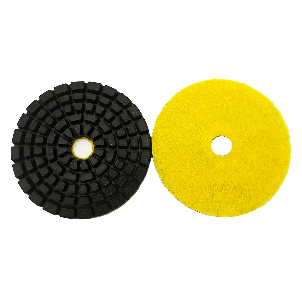 RIJILEI 7PCS/Set 4 Inch Diamond Polishing Pads For Concrete Floor Marble Thicknees 6mm Wet Grinding Discs Polishing Stone LW03