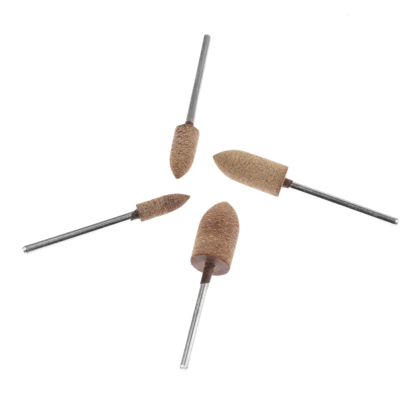 DRELD 4 Phụ Kiện Dremel 5/6/8/10Mm Da Đầu Mài Đánh Bóng ĐỆM PHỒNG Bàn Chải Bánh Xe cho Dụng Cụ Xoay 2.35Mm Vít