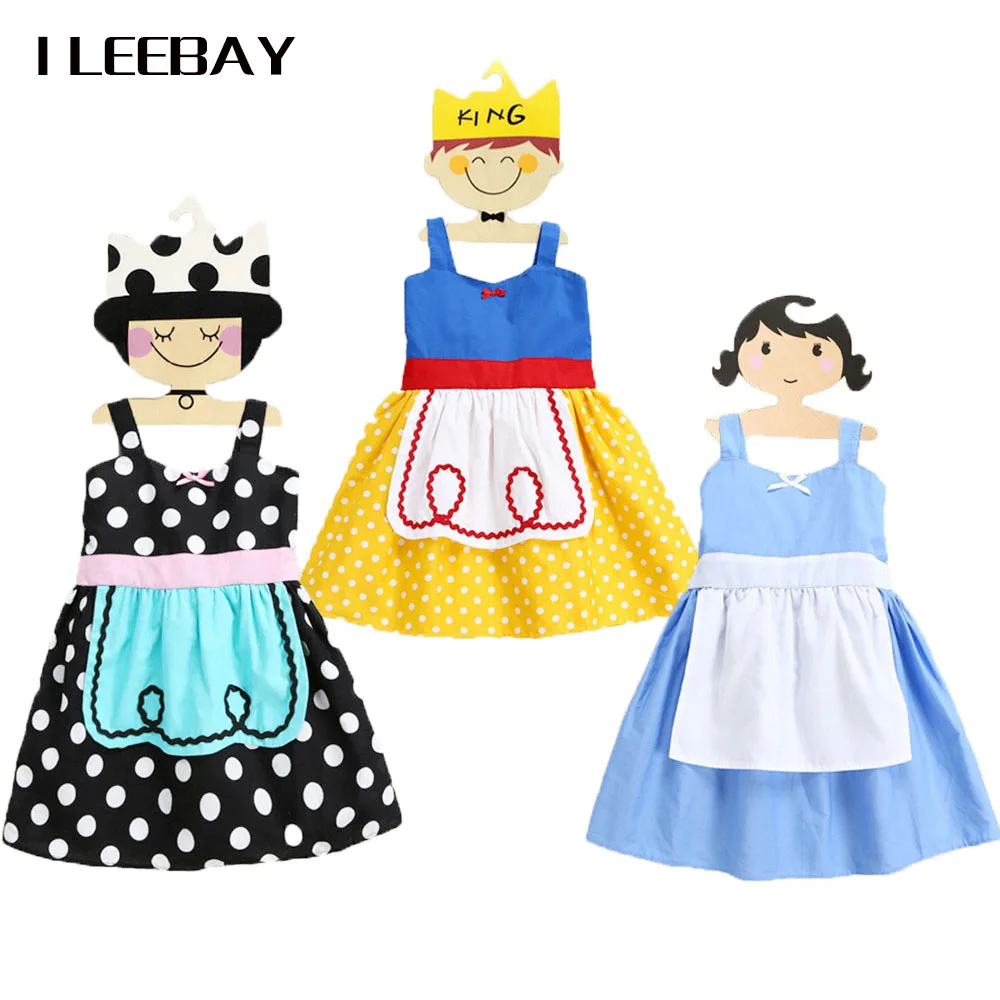 

New Baby Girls Snow White Dress Princess Halloween Party Dress Baby Alice Cosplay Fancy Costume Kids Toddler Harness Clothes