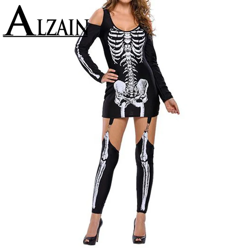 Halloween Costumes For Women Horror Zombie Costume Female Sexy Skeleton Costume Halloween Clothes Jumpsuit Body S-XXL