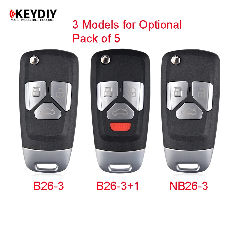 

KEYDIY 5 Pieces Universal Remote B-Series for KD900 KD900+ URG200 ,KEYDIY B Series Remotes for B26