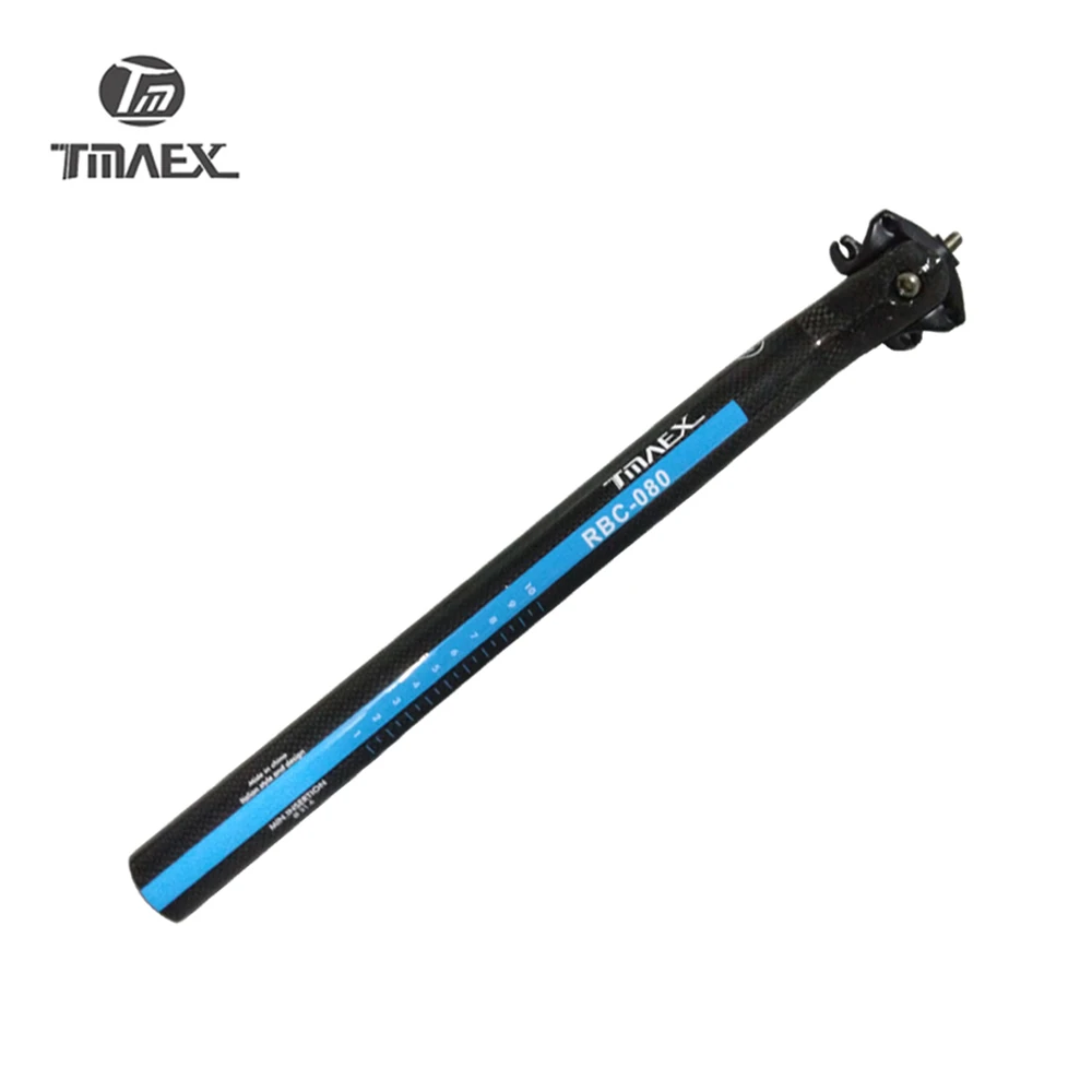 TMAEX-080-Carbon Bicycle Seat Post, MTB, Road Bike, Backward Drift Seat Post, 27.2mm, 30.8mm, 31.6mm * 400mm