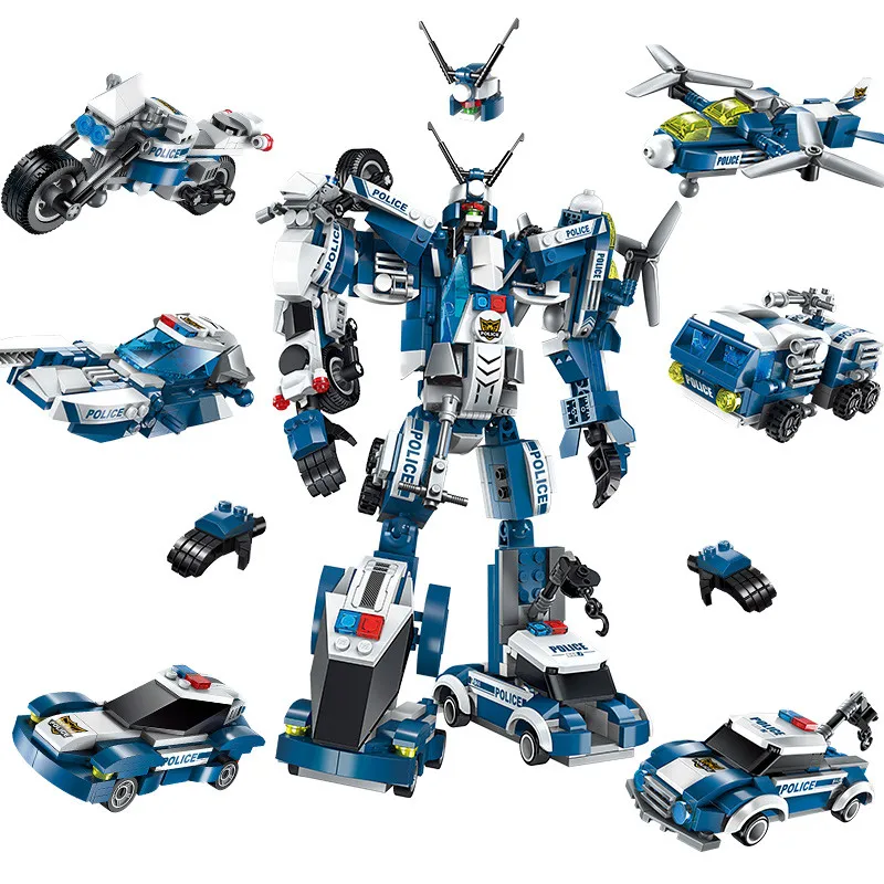 

Enlighten Building Block Transformation Robot Creative Master Raging Warrior 577pcs Distortion Toys-No retail box