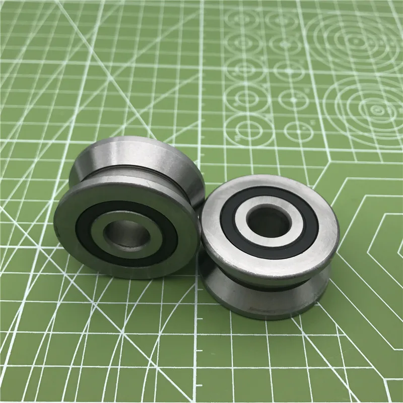 2023 7mm 0.276 Inch V Groove Guide Roller Bearings Lv20/7 Zz V-22 Lv2017 Rv20/7-10 7*22*11 (precision Double Row Balls) Abec-5