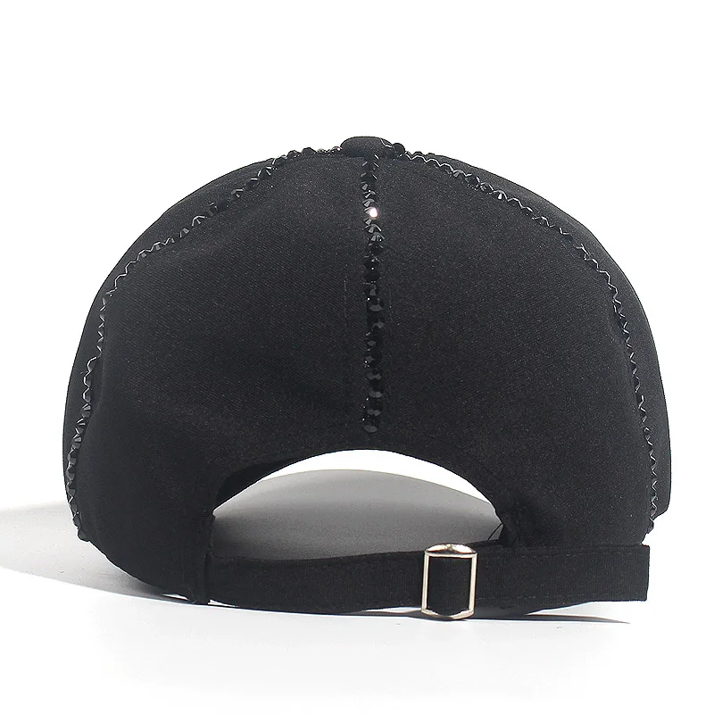 2019 New Rhinestone Baseball Caps Women Colorful Diamond Caps D letter Hip-pop Hat Casual Snapback Cap Female Casquette Sun Hat