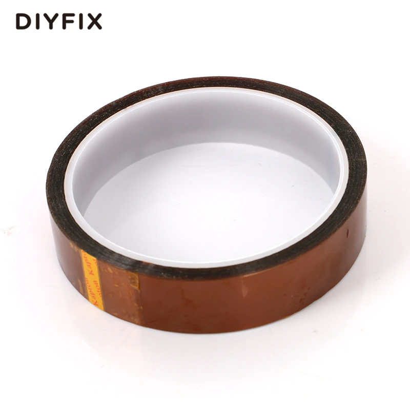 DIYFIX 20MM x 33Meter Heat Resistant High Temperature Polyimide Adhesive Tape Insulation Tape for BGA Electronic Industry