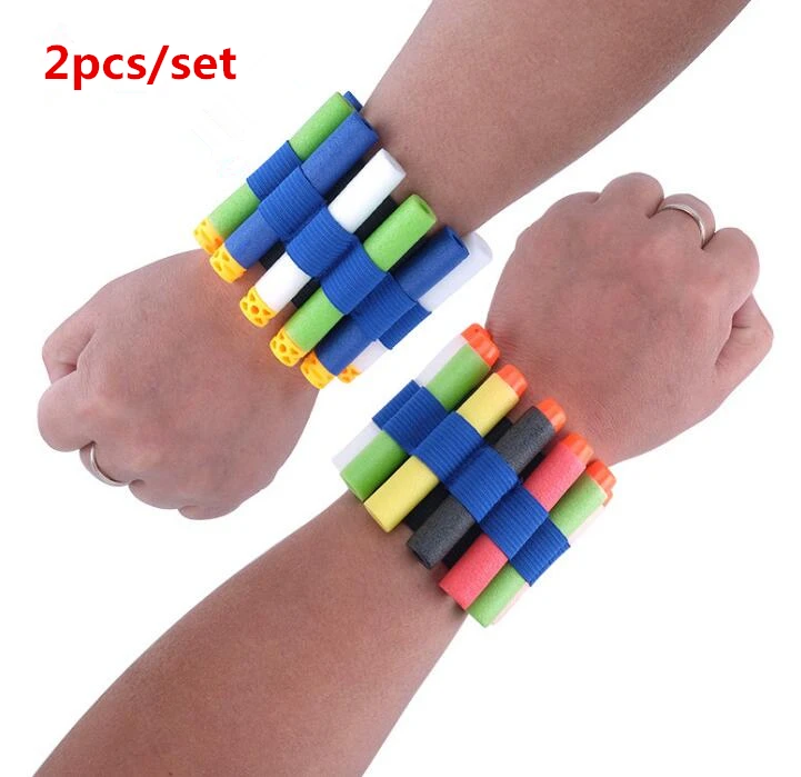 2pcs Toy Gun bullet wristband For Nerf Gun soft bullet holder professional player eva bullet accessories outdoor game equipment