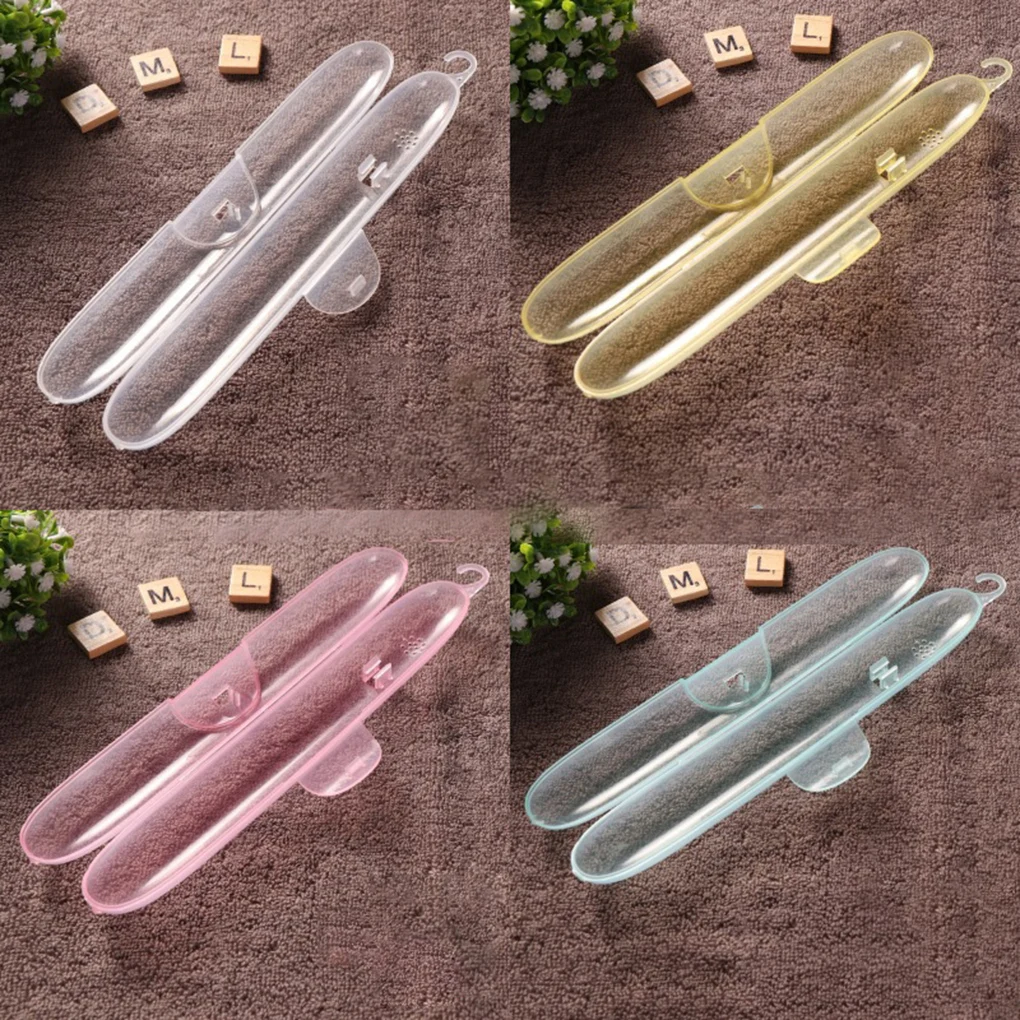 Travel Portable Toothbrush Storage Box Plastic Lightweight Clear Toothbrush Holder Organizer Case Protector