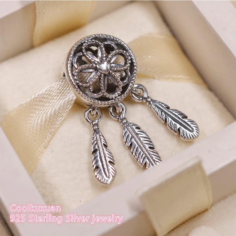 

Summer Authentic 925 Sterling Silver Spiritual Dream catcher Dangle Charm Beads Fit Pandora Charms Bracelet DIY jewelry