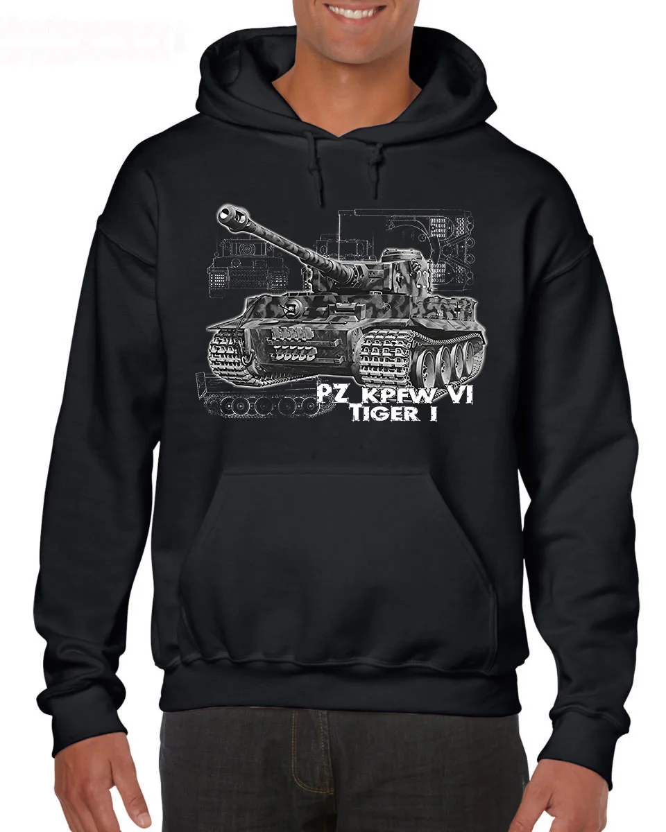 2019 nowy mężczyzna Tiger Tank honor niemiecka armia rzeszy zabawa kult żołnierz wokół szyi człowiek bluzy bluzy