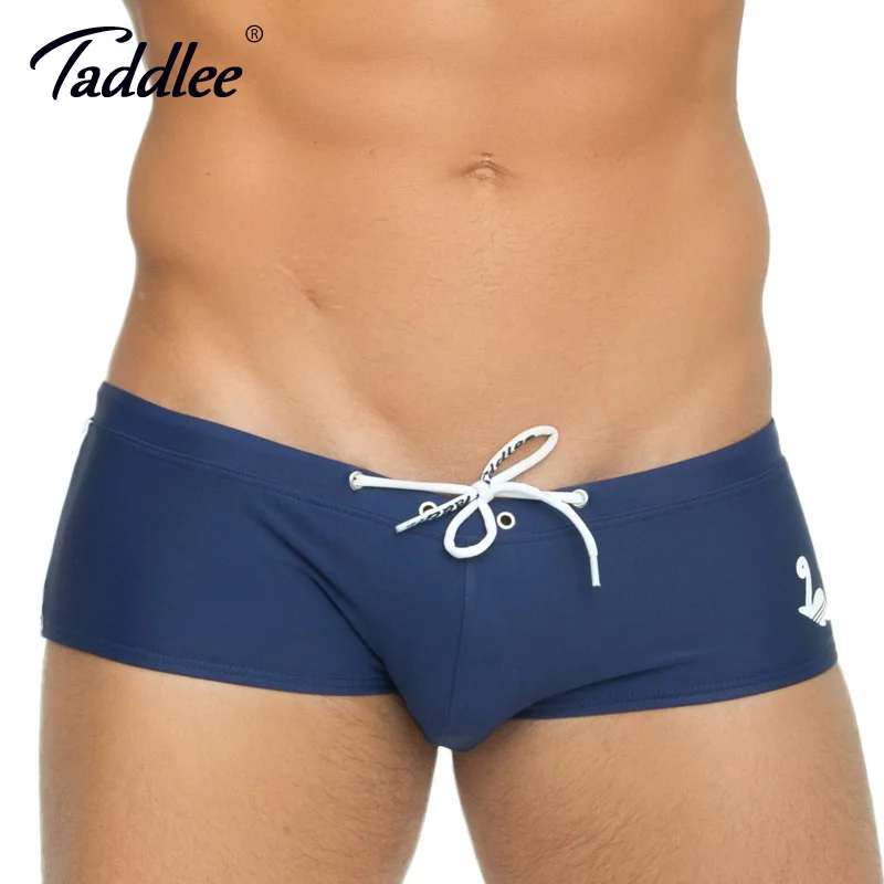 

Taddlee Brand Sexy Men's Swimwear Swimsuits Swim Briefs Bikini Solid Swimming Boxer Brief Gay Penis Pouch Surfing Board Trunks