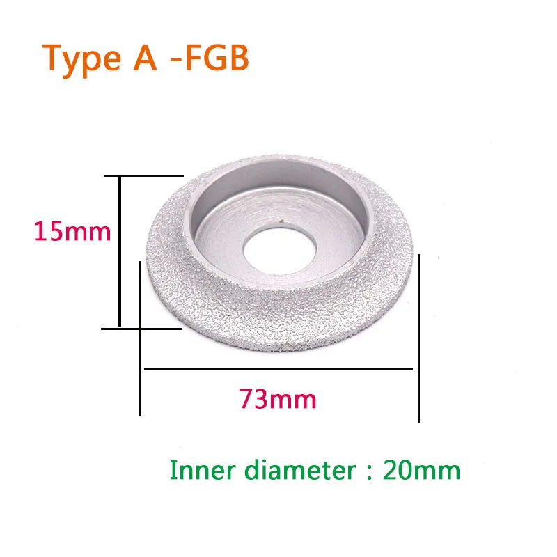 1 pçs diamante ângulo moedor de pedra moagem disco semi-circular/borda reta/redondo vidro cerâmica porcelana mármore