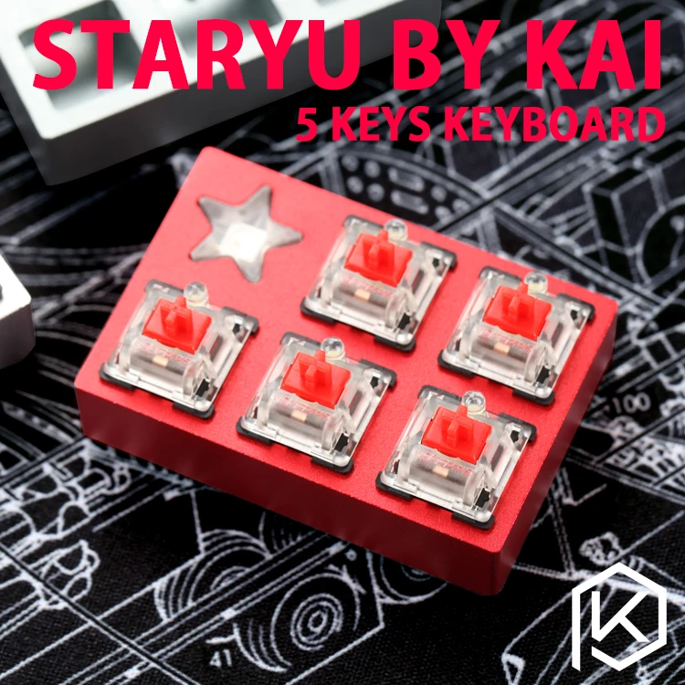 Staryu Mini Macro Pad custom keyboard by tkg kai Mini macro pad mechanical keyboard 5 keys