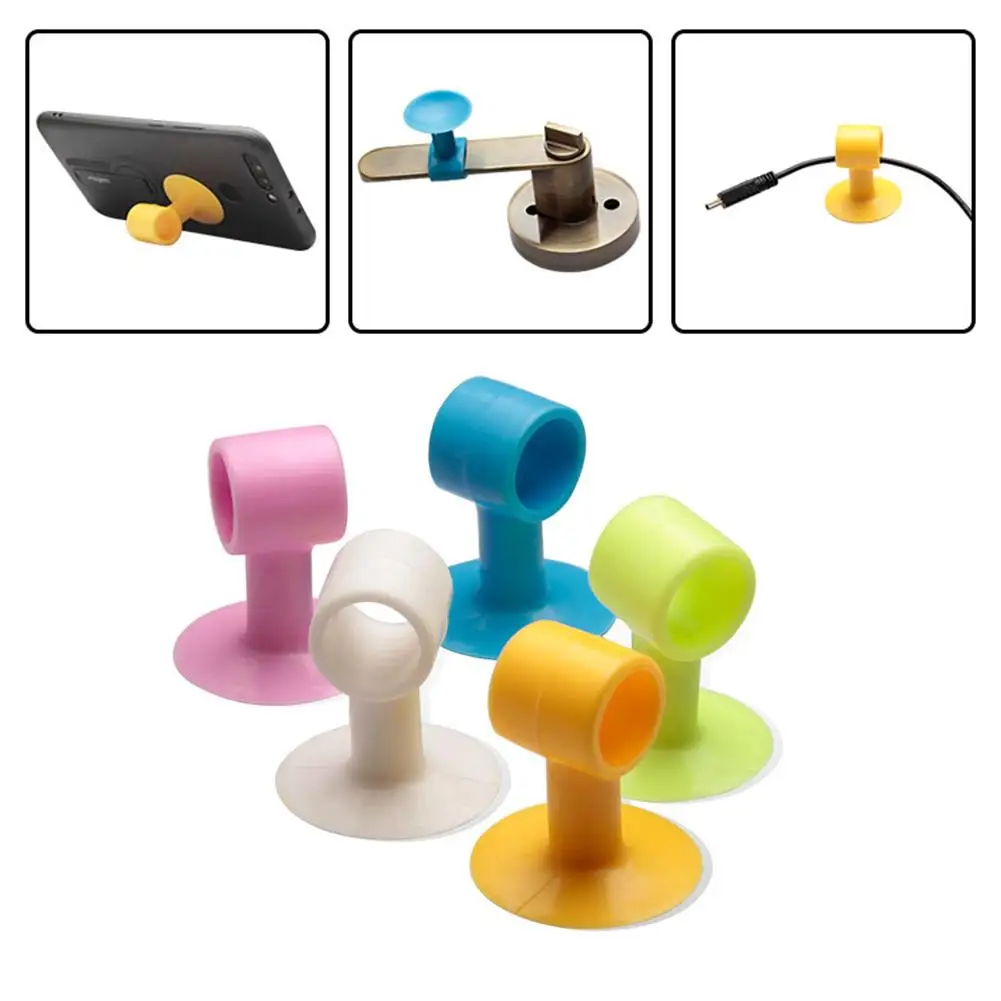 High Quality 5 Colors Silicone Door Stopper Handle Punch Free Bumper Anti-collision Buffer Guard For Door Handle Bar 1PC J3