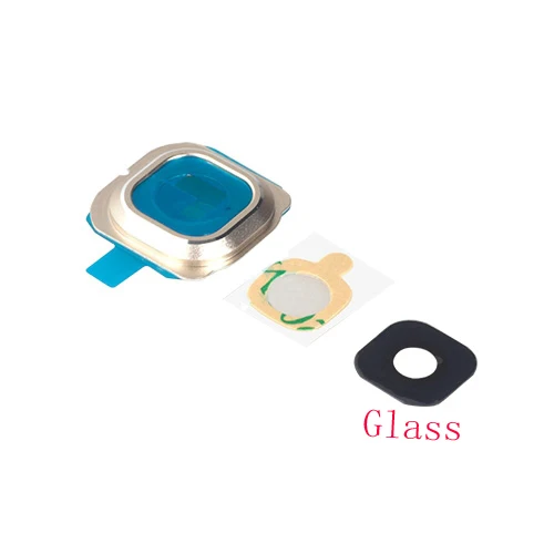 New Glass Bezel Rear Back Camera Lens Cover With Sticker Adhesive For Samsung Galaxy S6 Edge G925 G925F Replacement