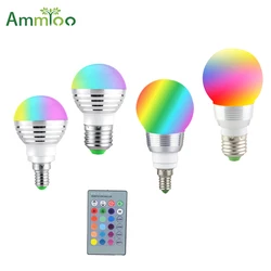 Neuheit E27 E14 RGB LED Nacht licht Lampen 5W 7W AC 85-265V Weihnachten Schlafzimmer Dekoration led lampe Mit 24 Tasten Fernbedienung