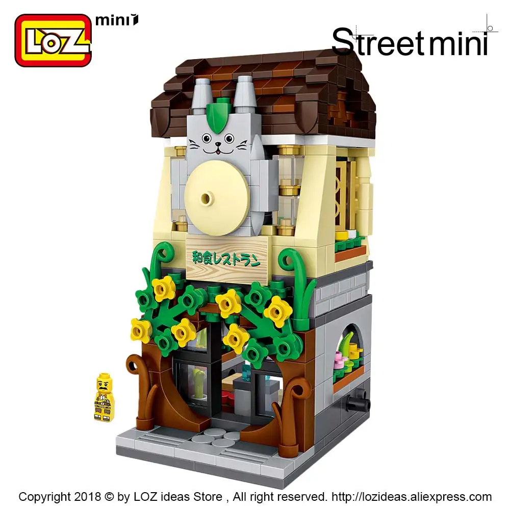 LOZ Mini Block Mini Street City 3d Building Blocks House Cartoon Shop Model DIY Assembly Toys for Children Educational Anime Fun