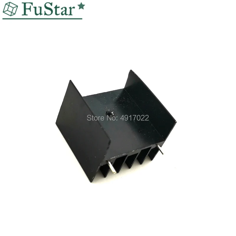 5pcs black Aluminium TO-220 30x25x30 mm Heatsink TO 220 Heat Sink Transistor Radiator TO220 Cooler Cooling 30*25*30MM With 2pin