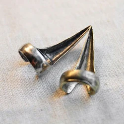 Vintage Silver Plated & Copper Long Sharp Fingernail Ring Punk Style Party Metallic Rings for Women