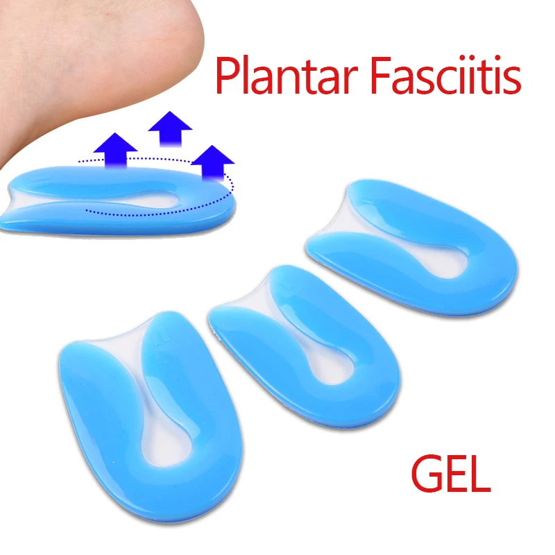 100% Silicone Gel Deep heel Plantar Fasciitis Heel Protector Heel Spur Cushion Pad Shoe Inserts Insole for Men Women Foot pain