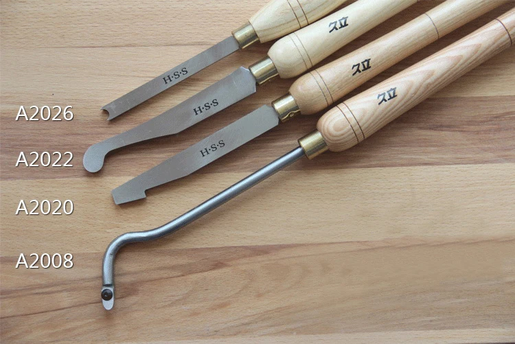 A2008 A2020 A2022 A2026 Woodturning Hollowing Tools, HSS Woodworking Gouges