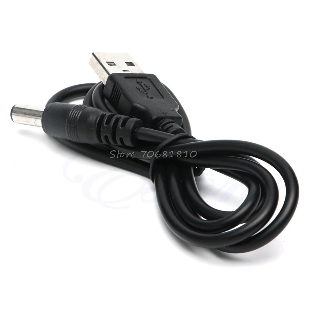 USB A macho A conector de 5,5x2,1mm/0,21x0,08 pulgadas, Cable de alimentación de cargador de CC de 5 voltios