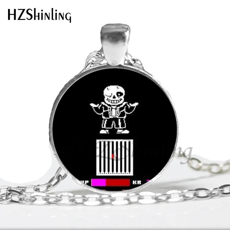 NS--723 Undertale لعبة ألعاب الألعاب قلادة شبح قلادة لعبة فيديو قلادة الزجاج عقد عنق بحجر مصقول الفن هدايا HZ1 #3