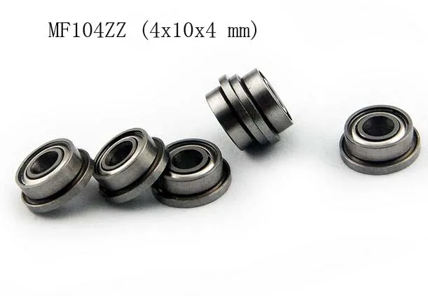 محمل كروي دقيق MF104ZZ (4x10x4mm) ، محمل معدني محمي (بشفة) ، 10 قطعة