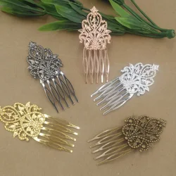 REGELIN 50x80mm Vintage 5 Teeth Comb Hair Jewelry Charm Women Flower Hairpin Hairclips Barrettes Retro Fashion Hair Wear