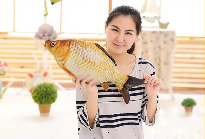 about 55cm gold fish carp plush toy birthday gift w0983