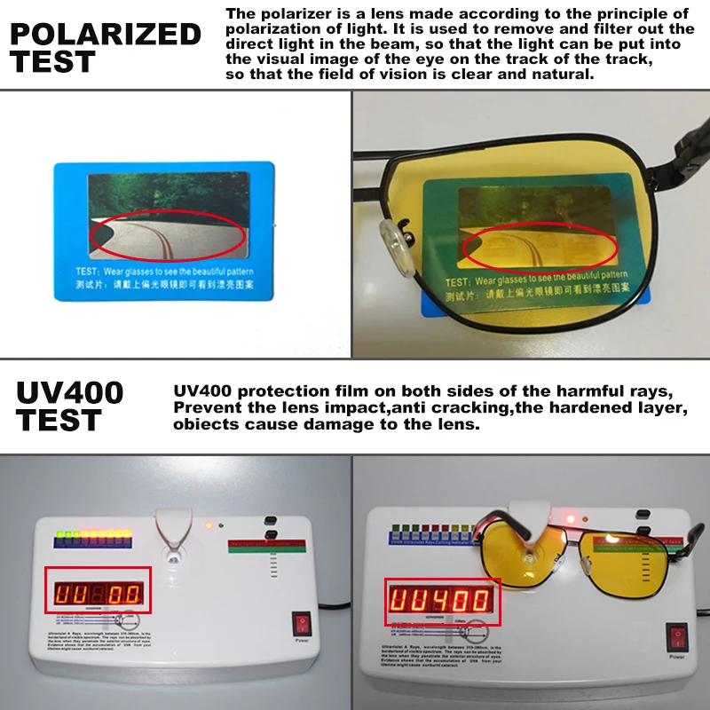 Unisex Aviation Sunglasses Polarized Man Photochromic Day Night Vision Glasses Woman Yellow Lens Chameleon Driving Goggle UV400