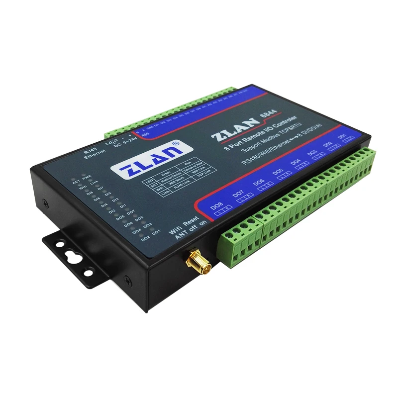 Remote IO controller, Ethernet WiFi control, digital analog analog switch, ZLAN6844