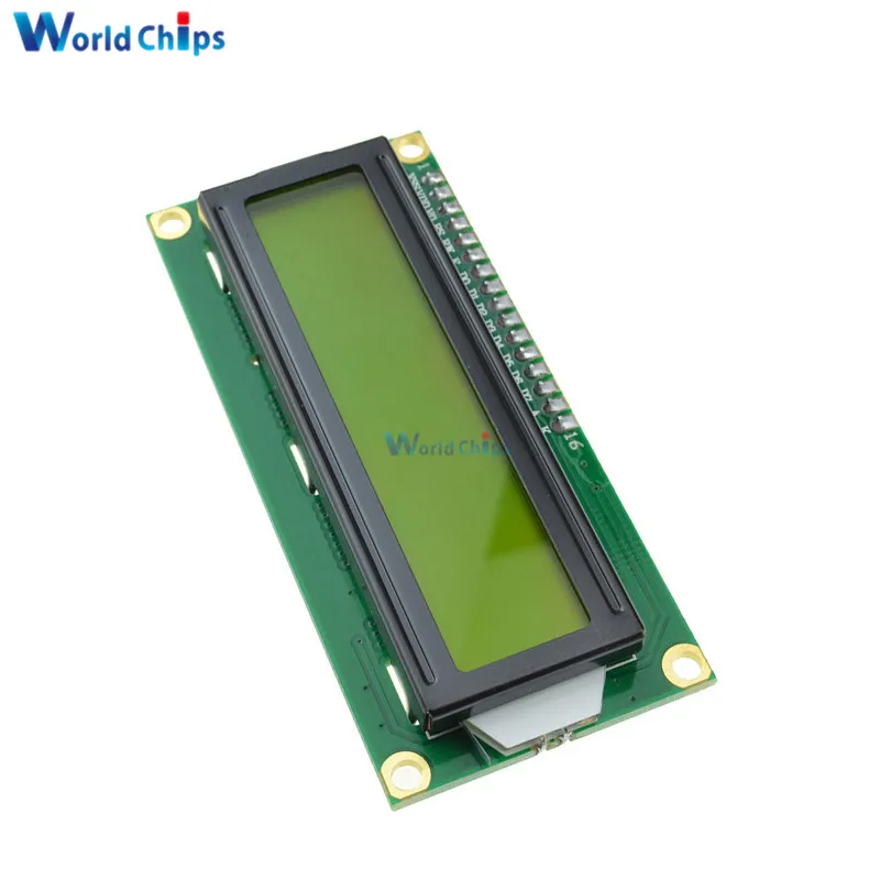 Módulo de placa de interfaz serie IIC/I2C/TWI/SPI + módulo LCD1602 1602, pantalla amarilla, pantalla LCD de 16x2 caracteres, 5V para arduino