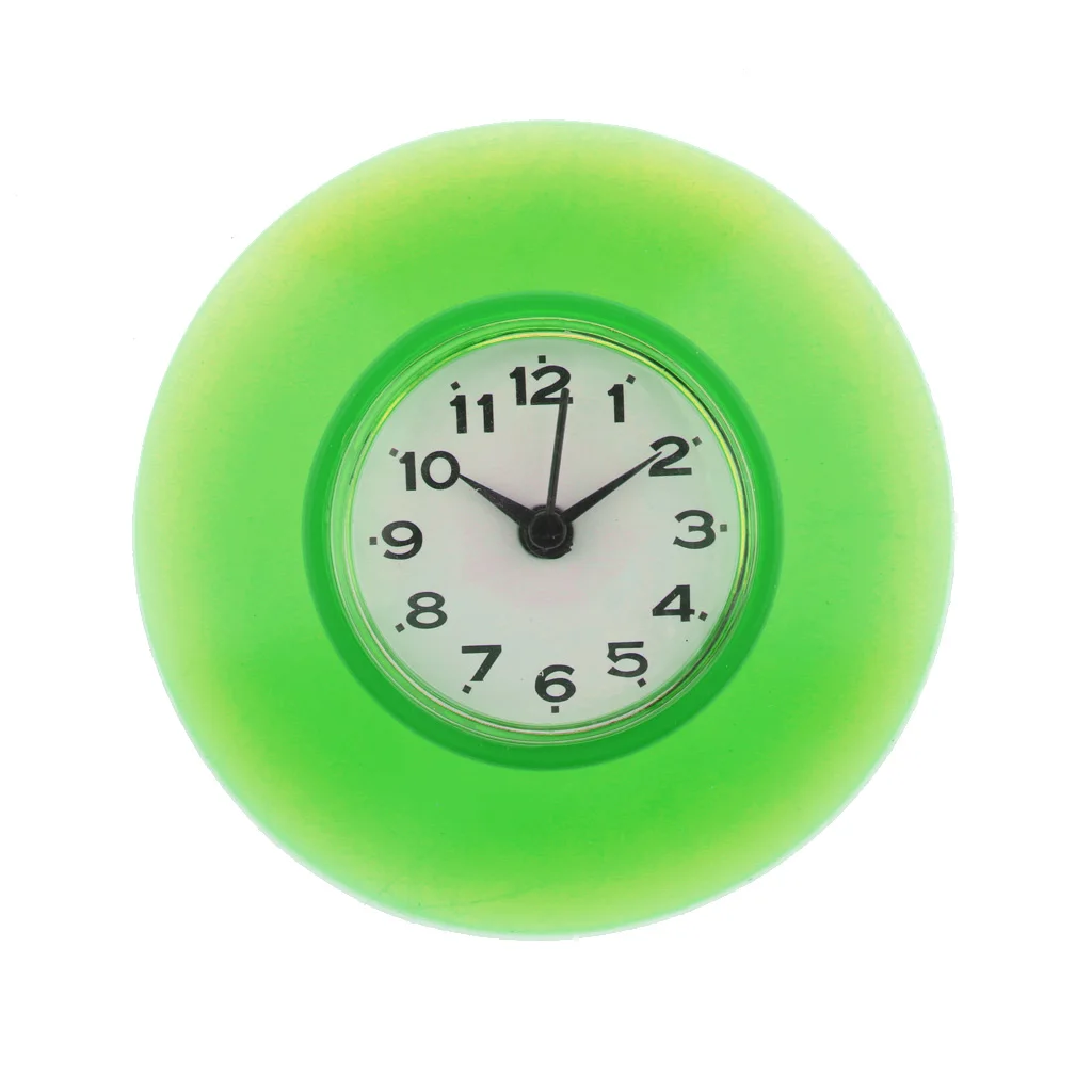 Mini Water Resistant Bath Clock Waterproof Kitchen Bathroom Bath Shower Clock w/ Suction Cup Mini Wall Clock Wall Mounted Clock