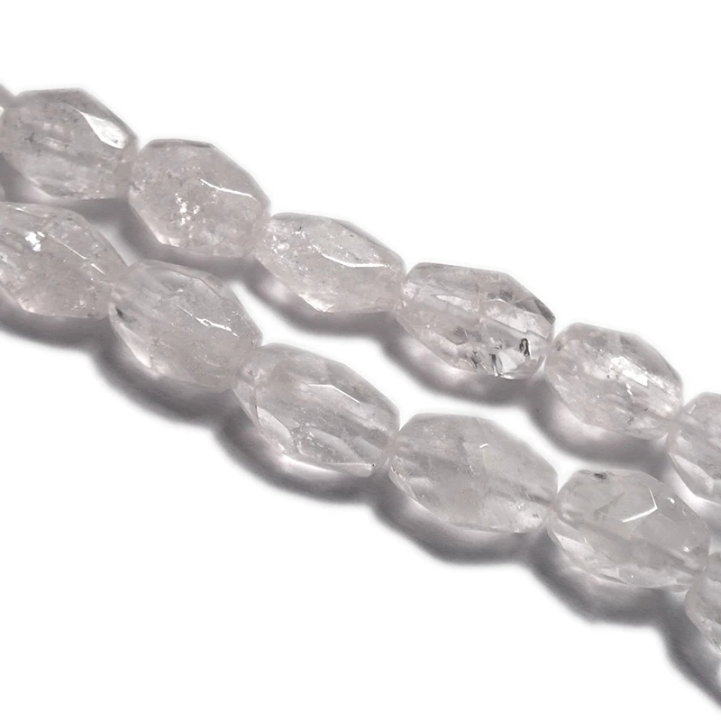 Natural Faceted Freefrom White Rock Quartz Beads For Jewelry Making Beads 15\'\' Needlework Clear Crystal DIY Beads Trinket