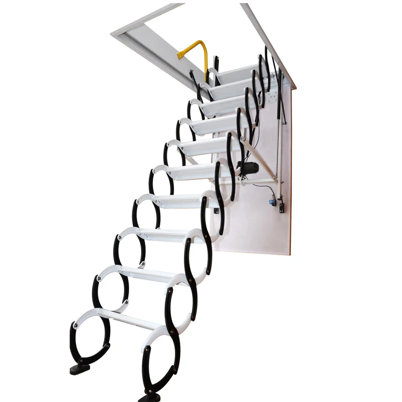 70*90cm attic retractable stairs Titanium -magnesium alloy double stealth indoor lift / folding expansion ladder