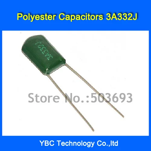 

Free Shipping 500pcs/lot Polyester Film Capacitor 3A332J 1KV 1000V 3300PF 3.3NF