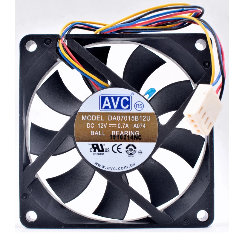 

Original DA07015B12U 7cm 70mm fan 12V 0.70A 4 lines pwm computer chassis AMD CPU cooling fan