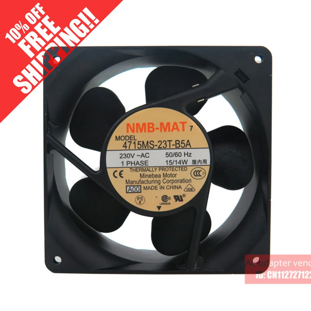 

Minebea 12cm 230V NMB-MAT 12038 15/14W 4715MS-23T-B5A Metal Cooling fan